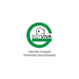 Logotipo de ESTVIVA con la frase "Gestión integral Viviendas Vacacionales".