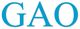 Blaue Buchstaben "GAO" auf weißem Hintergrund.