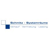 Logo von Schmitz - Systemräume mit Text: Verkauf, Vermietung, Leasing.