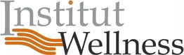 Text "Institut Wellness" mit orangen Wellenlinien auf weißem Hintergrund.