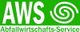 Grünes Logo von AWS Abfallwirtschafts-Service mit weißer Spirale.