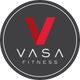 VASA Fitness logo with a red "V" on a gray circular background.