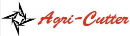 Logotipo con estrella negra y texto rojo "Agri-Cutter" estilizado.