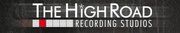 Logo: "THE HIGHROAD RECORDING STUDIOS" mit roten und grauen grafischen Elementen auf grauem Hintergrund.