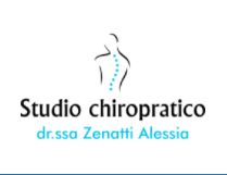Logo Studio Chiropratico dr.ssa Zenatti Alessia con silhouette schiena stilizzata.