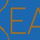 Scritta "KEA" in arancione su sfondo blu con decorazioni lineari simili a vene.