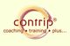 Logo von Contrip mit Text: "coaching • training • plus..." in Rot auf hellgelbem Hintergrund.