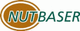 Logo mit braunem Kreis und grünem Text "NUTBASER".
