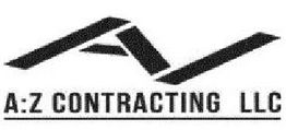 Logo of A-Z Contracting LLC with stylized roof design above the text.
