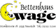Mond und Sterne, daneben Text "Bettenhaus Wage" und Adresse mit Telefonnummer.