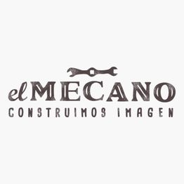 Logotipo con texto "el MECANO, construimos imagen" y un ícono de llave inglesa encima.