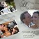 Collage von Hochzeitsfotos mit glücklichem Paar; Text zu Foto- und Videodienstleistungen.