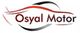 Logotipo con la inscripción "Osyal Motor" en letras rojas y negras con diseño de líneas curvas.