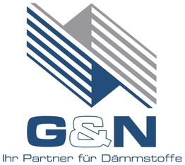 Logo mit stilisiertem Dach, darunter Text: "G&N - Ihr Partner für Dämmstoffe".