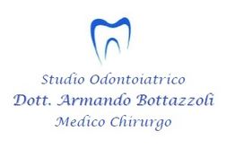 Logo studio odontoiatrico con immagine di dente e testo: "Dott. Armando Bottazzoli, Medico Chirurgo".