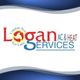 Logan Services logo with "Comfort Now, Not Later" slogan and AC & Heat services text.