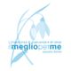 Logo blu con fiori stilizzati e testo "Il meglio per me" di Annalia Farina.