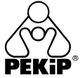 PEKIP-Logo: Ein großer und ein kleiner Kreis symbolisieren eine erwachsene Person und ein Kind.