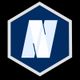 Sechseckiges Logo, blauer Hintergrund, weißes stilisiertes "N" in der Mitte.