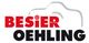 Logo mit rotem "Besier", schwarzem "Oehling" und einer grauen Kamerasilhouette im Hintergrund.