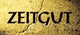Gelber Hintergrund mit dem schwarzen Schriftzug "ZEITGUT".