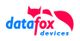 Logo der Firma "datafox devices" mit einem stilisierten Fuchs in Pink.