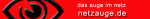 Rotes Logo mit stilisiertem Auge und Text: "das auge im netz, netzauge.de".