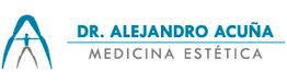 Logotipo con texto: "Dr. Alejandro Acuña, Medicina Estética" y diseño estilizado a la izquierda.