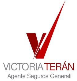 Logo rojo y gris de Victoria Terán, agente de Seguros Generali.