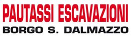 Testo rosso e nero: "Pautassi Escavazioni Borgo S. Dalmazzo".