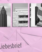 Valentinstagsgeschenk mit Alphabet Fotos