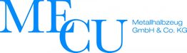 Logo von MECU Metallhalbzeug GmbH & Co. KG in blauer Schrift auf weißem Hintergrund.