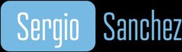 Textlogo: "Sergio Sanchez" in blauer und weißer Schrift auf schwarzem Hintergrund.