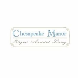 Logo of Chesapeake Manor, with the text "Elegant Assisted Living" in a classic font.