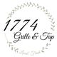Text reading "1774 Grille & Tap" encircled by a laurel wreath, with "Local. Fresh." below.