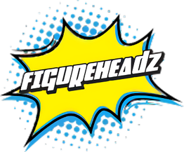 Comic-style explosion with "FIGUREHEADZ" text in bold, white letters.