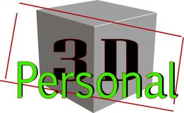 Würfel mit dem Text "3D" in Schwarz und "Personal" in Grün, umrahmt von roten Linien.