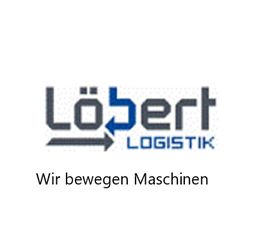 Logo von Löbert Logistik mit dem Slogan "Wir bewegen Maschinen".