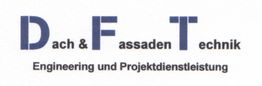 Logo: DFT, Dach & Fassaden Technik. Engineering und Projektdienstleistung.