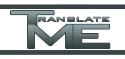 Logo mit dem Text "Translate Me" in grauer Schrift auf weißem Hintergrund.