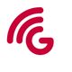 Logo rosso con lettera "G" stilizzata e tre linee curve a sinistra su sfondo bianco.