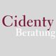 Text "Cidenty Beratung" auf grauem Hintergrund.