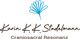 Blaues Logo mit stilisierter Blume und Text: "Karin K.K. Stadelmann, Craniosacral Resonanz".