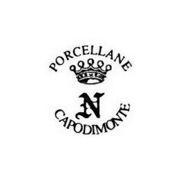 Logo di Porcellane Capodimonte con una corona sopra la lettera "N".