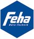 Blaues sechseckiges Logo mit weißem Text "Feha Büro-Technik".