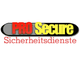 Logo mit den Worten "PRO Secure Sicherheitsdienste" in Rot, Gelb und Schwarz.