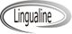 Logo mit dem Wort "Lingualine" in einem ovalen, grauen Kreis.