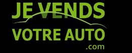 Texte vert "JE VENDS VOTRE AUTO .com" avec silhouette de voiture, sur fond noir.