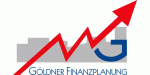 Logo mit rotem Aufwärtspfeil und Text "Gödner Finanzplanung".
