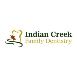 Logo of Indian Creek Family Dentistry with a tooth and leaf design.